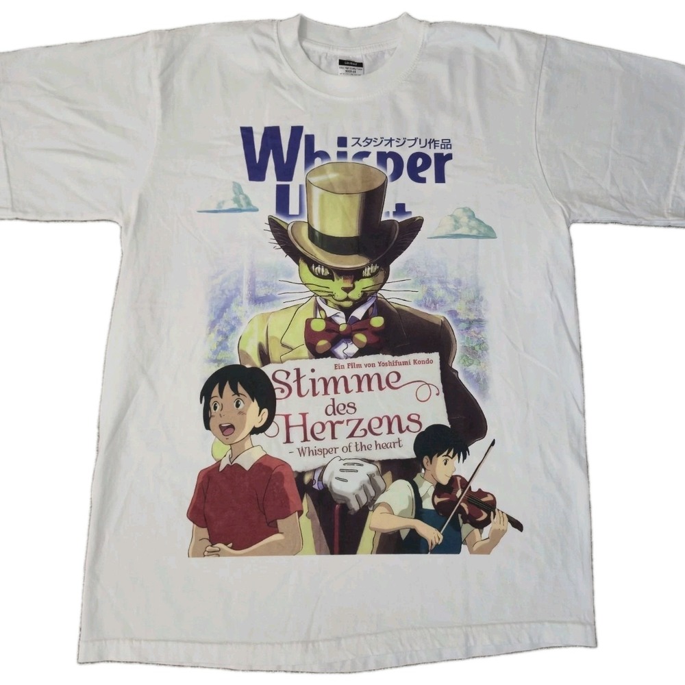 RARE Whisper of The Heart Studio Ghibli  Promo T Shirt Size Large United AOP